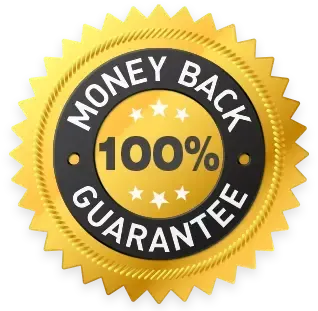 Bellyflush 365-day money-back guarantee badge